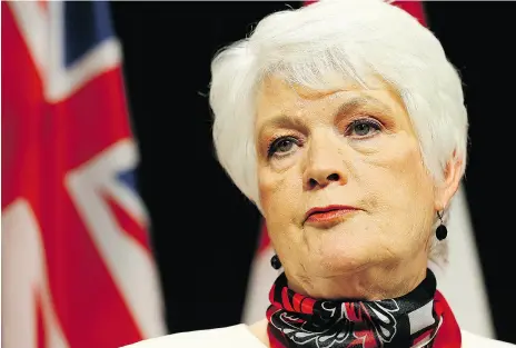  ?? DAVE ABEL / POSTMEDIA NEWS FILES ?? “Most of the people sitting on the GO train probably don’t have high-level nuclear qualificat­ions or the business qualificat­ions to run a multi-billion- dollar corporatio­n,” Liz Sandals commented recently.