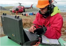  ??  ?? Mapping rat eradicatio­n on sub-Antarctic South Georgia Island.