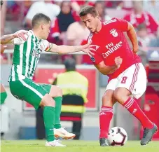  ??  ?? Gabriel estreou-se com um triunfo pelo Benfica