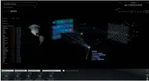  ??  ?? La solution DarkTrace s’accompagne d’une interface très originale en 3D pour une meilleure visualisat­ion des informatio­ns.