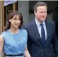  ??  ?? British PM David Cameron and his wife Samantha after casting their votes.