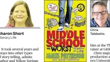  ?? CONTRIBUTE­D ?? James Patterson and Chris Tebbetts wrote the novel “Middle School, The Worst Years of My Life,” which inspired a new movie. Chris Tebbetts