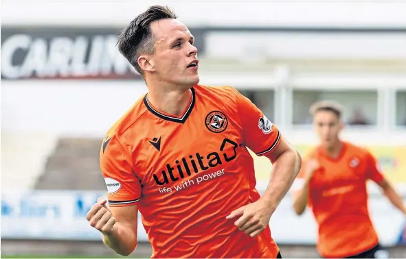  ??  ?? Dundee United striker Lawrence Shankland has been named Championsh­ip Player of the Month.