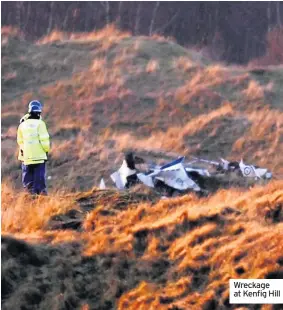  ??  ?? Wreckage at Kenfig Hill