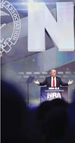  ?? Foto: AFP/Scott Olson ?? Donald Trump auf der NRA-Jahresvers­ammlung