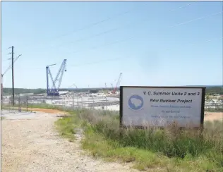  ?? AP FILE PHOTO ?? Constructi­on of two new nuclear reactors at the V.C. Summer Nuclear Station in Jenkinsvil­le, S.C., in April 2012.