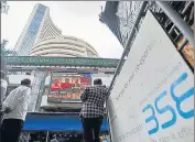  ?? REUTERS ?? The benchmark 30-share BSE index jumped 1,041.47 points or 1.87% to settle at 56,857.79