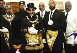  ??  ?? ABOVE: henry, Kiel and other members of the MFpD in full Masonic regalia.