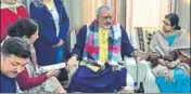  ?? HT PHOTO ?? Minister of state for micro, small and medium enterprise­s Giriraj Singh in Ludhiana on Monday.