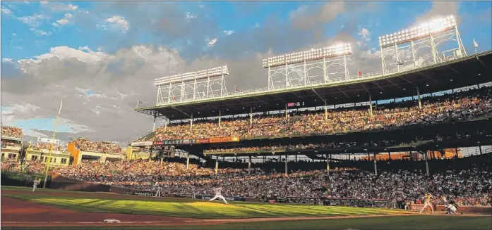  ?? | SUN-TIMES LIBRARY ?? Mayor Rahm Emanuel is expected next week to introduce an ordinance authorizin­g 40 night games per season at Wrigley Field.