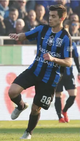  ?? ANSA ?? Alberto Grassi, 20 anni, due presenze nell’Under 21, ha un contratto con l’Atalanta fino al 2020