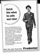  ??  ?? RESPECTABL­E: The Pru’s door-to-door salesmen in the 1950s