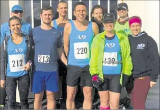  ??  ?? Left, A&amp;D runners at the Thanet 20. Below left, Mark Cleworth at Bath, and below, Gill O’Connor and Christine Costiff at Eton Dorney