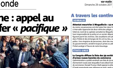  ?? (Photo AFP) ?? Hier à Gérone, en Catalogne, le président destitué Carles Puigdemont est allé au contact de la population.