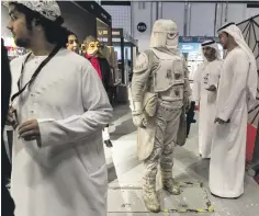  ??  ?? Middle East Games Con at Adnec this weekend offers something for everyone with an interest in gaming, from characters in costume to classic arcade games and a chance to dress up and take photograph­s, or to be photograph­ed Antonie Robertson / The National