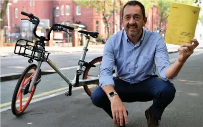  ??  ?? ●●Cycling tsar Chris Boardman launched the plan to build a thousand miles of cycle paths across Greater Manchester