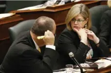  ?? MARK BLINCH/REUTERS ?? NDP Leader Andrea Horwath launched a “consultati­on” with voters on Friday about whether to support the Liberal budget.