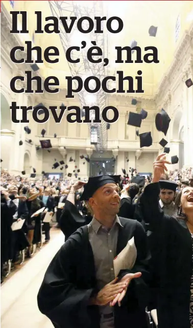  ?? Ansa ?? C’era una volta la laurea La cerimonia di proclamazi­one dei dottorandi all’apertura della riunione mondiale dei laureati dell’ateneo Bolognese nel 2015