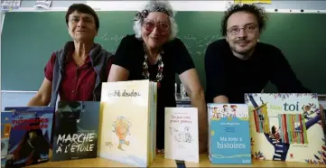  ??  ?? Hélène Montardre, Susie Morgenster­n et Sébastien Girel.