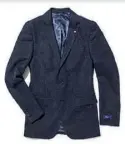  ??  ?? Grey wool jacket, £285, by Gant