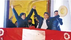  ?? EFE ?? Pedro Castillo fue proclamado presidente de Perú.