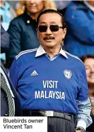  ?? ?? Bluebirds owner Vincent Tan