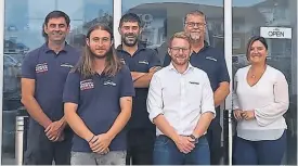  ?? PHOTO SUPPLIED ?? The West Marine Services team, from left: Carl Davey, Joe Bullen, Chris Bailey, Jake Cronk, Andy Cabell and Roz Swaffer.