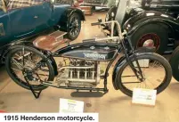  ?? ?? 1915 Henderson motorcycle.