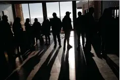  ?? Associated Press ?? ■ People wait in line Sunday to hear Democratic presidenti­al candidate Sen. Bernie Sanders speak at a campaign event in Storm Lake, Iowa.