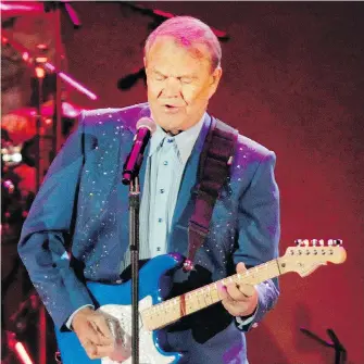  ?? TRIBUNE NEWS SERVICE ?? Glen Campbell performing at the Hollywood Bowl in Los Angeles in 2012 as part of his Goodbye Tour.