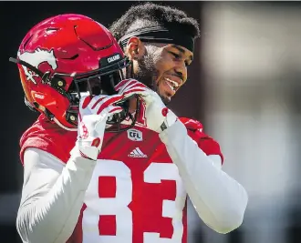  ?? AL CHAREST/FILES ?? Markeith Ambles is the just latest receiver to make his starting debut with the Stampeders this season because of injuries.