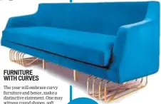  ??  ?? Hues of cobalt, royal and indigo blue will dominate the decor firmament