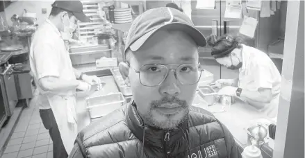  ?? BEBETO MATTHEWS/AP ?? Korean American chef Douglas Kim is certain virus-fueled racism was behind the vandalism at his restaurant in New York City.