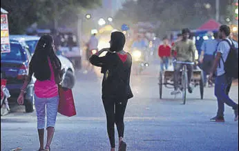  ?? SANJEEV VERMA/HT PHOTO ?? Two students, one of them a Young India fellow, had complained to the police on Monday that they were groped and presumed to be call girls at the Mall Mile on Friday night.