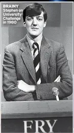  ?? ?? BRAINY Stephen on University Challenge in 1980