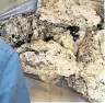  ?? ?? CLOGGED Wet wipes formed part of London fatberg. Left, Sir David