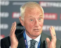  ??  ?? Barry Hearn hopes fans will be back for final.