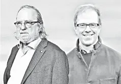  ??  ?? Harmonica-playing scientist Jim Allison (left) and director Bill Haney. ‘Breakthrou­gh’ premiered earlier this month at the South by Southwest (SXSW) Film Festival.