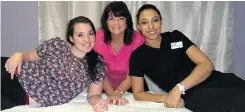  ??  ?? Tecumseh Laser Centre staff are (l-r): Sam Duff, Joanne Duff and Bienka Jones. Holly Micks is absent.