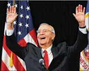  ?? JIM MONE/ASSOCIATED PRESS ?? Former Vice President Walter Mondale, a former Minnesota senator, speaks at a Students for Obama rally at the University of Minnesota’s McNamara Alumni Center in Minneapoli­s in 2012. Mondale, a liberal icon, died Monday.