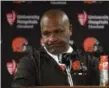  ?? THE ASSOCIATED PRESS FILE ?? Browns head coach Hue Jackson says he believes owner Jimmy Haslam’s endorsemen­t.