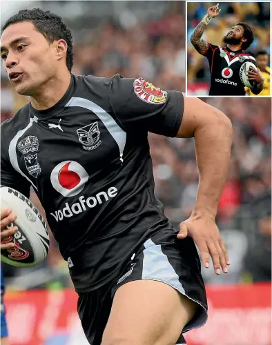  ?? PHOTOSPORT ?? Sonny Fai left an incredible mark on his team-mates at the Warriors. Former Warriors wing Manu Vatuvei would pay tribute to Sonny Fai by pointing to the sky whenever he scored a try. GETTY IMAGES