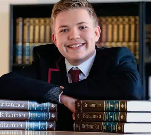  ??  ?? Incredibly bright: Stephen Geddes, 16, faced a maths exam and seven interviews interview to win his place at the college