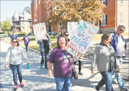  ?? Ben Lambert / Hearst Connecticu­t Media ?? The annual Walk Towards Recovery, organized by Prime Time House and other local service providers, took place Wednesday in downtown Torrington.