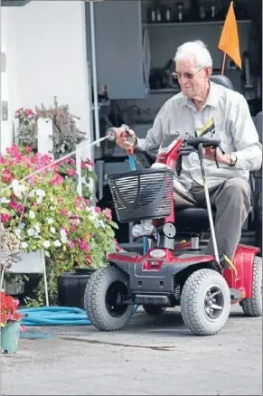  ??  ?? Survivor: Honorary Rotarian and polio survivor Ian Wills thinks the Matamata Rotary Club’s involvemen­t in the Global Swimaratho­n is marvellous. Mr Wills loves spending time in his garden.