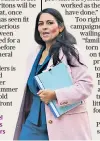  ??  ?? Inner steel: Priti Patel has shown more guts than her predecesso­rs