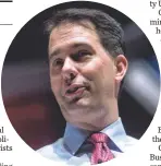  ?? ANDREW HARRER, BLOOMBERG ?? Wisconsin Gov. Scott Walker