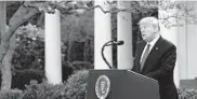  ?? PATRICK SEMANSKY/AP ?? President Donald Trump speaks during a coronaviru­s task force briefing Sunday at the White House.