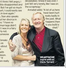  ??  ?? HEARTACHE Ingrid with ex Chris Tarrant