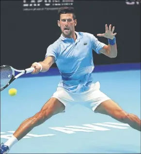  ?? Foto: efe ?? Novak Djokovic fue ayer un ciclón ante pablo Andújar